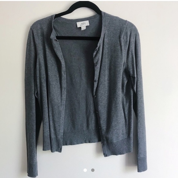 Ann Taylor loft grey cardigan - Picture 1 of 2
